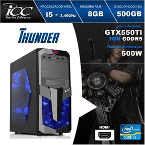 PC Gamer ICC IT2581S Intel Core I5 3,2 Ghz 8GB 500gb GeForce GTX-550TI 1GB DDR5 128Bits DVI HDMI FULL HD