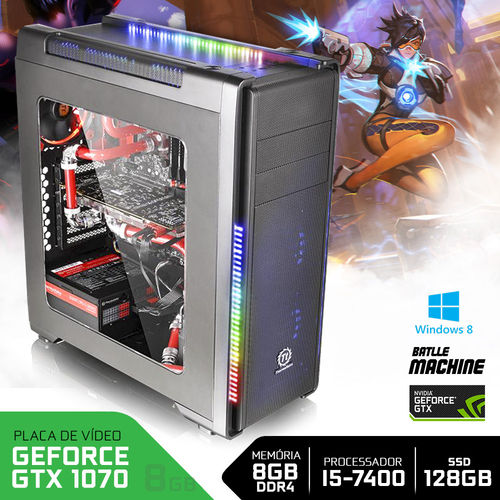 PC Gamer Neologic Battlemachine NLI68209 I5-7400 8GB (GeForce GTX 1070)1TB+120GB SSD Windows 8