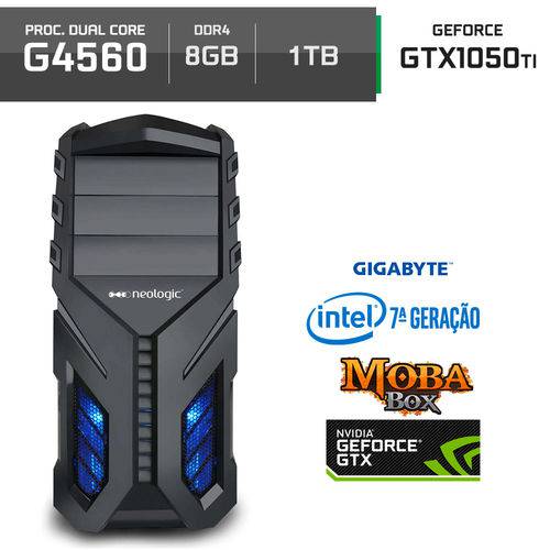 PC Gamer Neologic Moba Box Dual Core G4560 7ª Geração 8GB (Gtx 1050Ti 4GB) 1TB