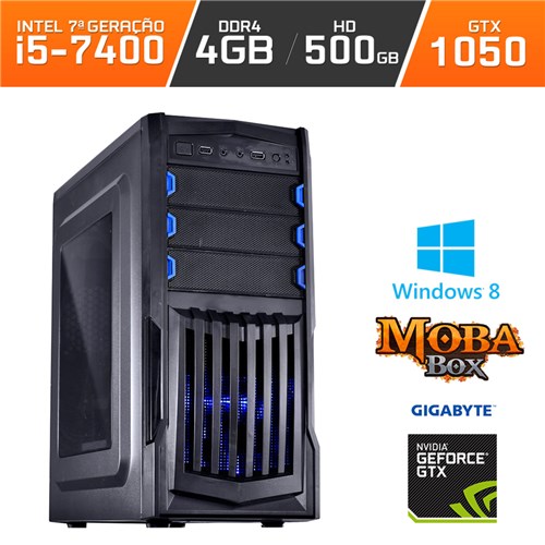 Pc Gamer Neologic Moba Box Intel Core I5-7400 Nli66925 4Gb (Gtx 1050 2Gb) 500Gb Windows 8