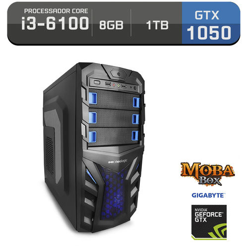 PC Gamer Neologic Moba Box NLI57809 Intel Core I3-6100 8GB (Gtx 1050 de 2GB) 1TB