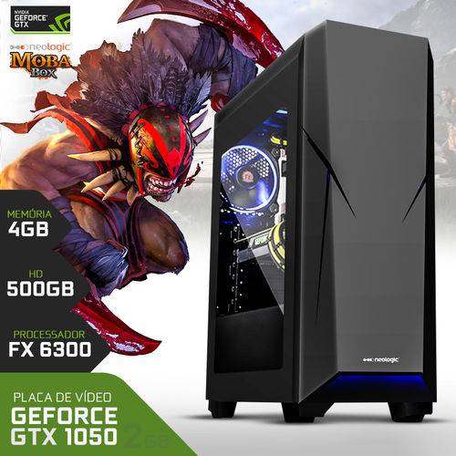 PC Gamer Neologic Moba Box NLI67052 Amd FX6300 4GB (GeForce GTX 1050 2GB) 500GB