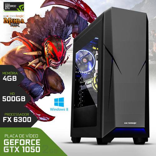 PC Gamer Neologic Moba Box NLI67055 Amd FX6300 4GB (GeForce GTX 1050 2GB) 500GB Windows 8