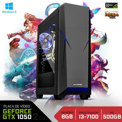 PC Gamer Neologic Moba Box NLI67207 Intel Core I3-7100 8GB (GeForce GTX 1050 2GB) 500GB Windows 8
