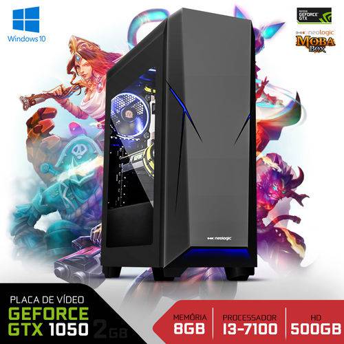 PC Gamer Neologic Moba Box NLI67208 Intel Core I3-7100 8GB (GeForce GTX 1050 2GB) 500GB Windows 10