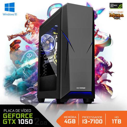 PC Gamer Neologic Moba Box NLI67212 Intel Core I3-7100 4GB (GeForce GTX 1050 2GB) 1TB Windows 10