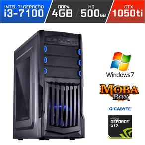 PC Gamer Neologic Moba Box NLI68182 Intel I3-7100 4GB (GeForce GTX 1050Ti 4GB) 500GB Windows 7