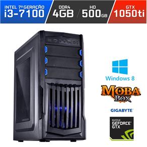 PC Gamer Neologic Moba Box NLI68183 Intel I3-7100 4GB (GeForce GTX 1050Ti 4GB) 500GB Windows 8