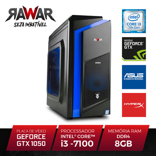 PC Gamer Rawar RW251PAZ INTEL I3 7100 8GB (Geforce GTX1050 de 2GB) 1TB