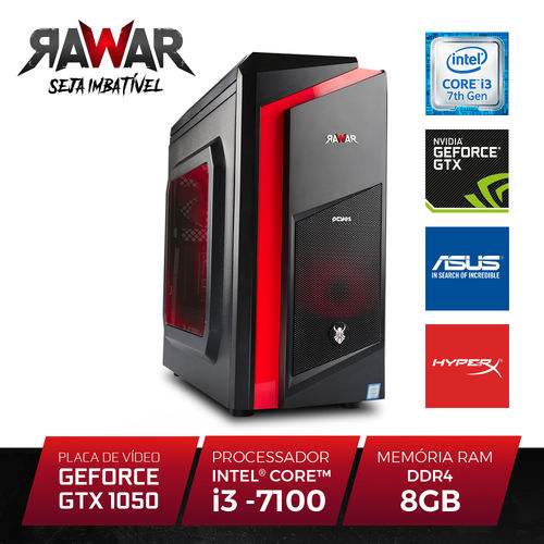 PC Gamer Rawar RW251PVM INTEL I3 7100 8GB (Geforce GTX1050 de 2GB) 1TB
