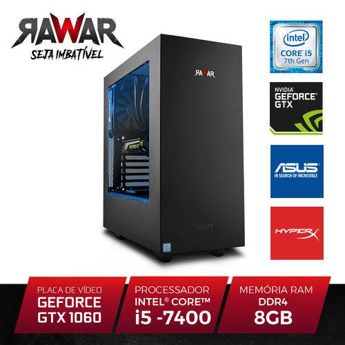 PC Gamer Rawar RW254PAZ INTEL I5 7400 8GB (Geforce GTX1060 de 6GB) 1TB