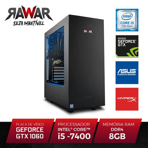 PC Gamer Rawar RW255PAZ INTEL I5 7400 8GB (Geforce GTX1060 de 6GB) 1TB