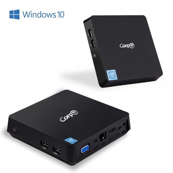 PC Mini CorpC Box Intel Quad Core 4GB SSD 32GB + HD 2TB Windows 10 Pro WiFi Bluetooth HDMI
