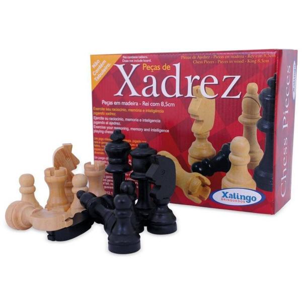 Pecas de Xadrez em Madeira Xalingo - 60121