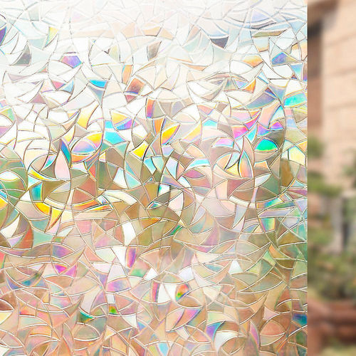 Película Adesivo Eletrostática Estática 3D Vidro Mosaico