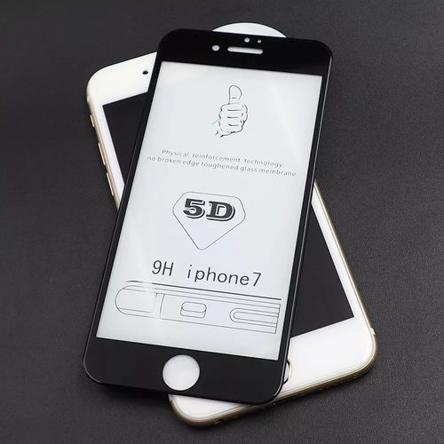 Tudo sobre 'Película de Vidro 5D para Iphone 7 Plus Cobre Tela Inteira Cor Preta'