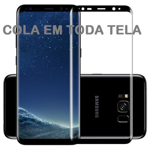 Pelicula de Vidro Galaxy S8 Plus - 5d Curvada Cola a Tela Toda