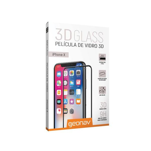 Pelicula de Vidro Premium para IPhone X/XS - 3D Geonav