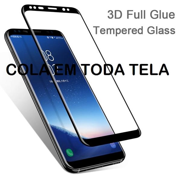 Pelicula de Vidro Temperado Galaxy S8 - 5D Curvada Cola a Tela Toda - M3