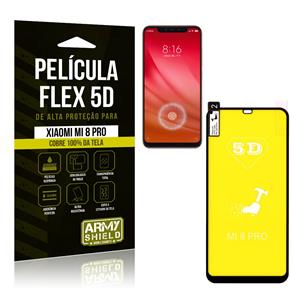 Película Flex 5D Cobre a Tela Toda Xiaomi Mi 8 Pro Preta - Armyshield