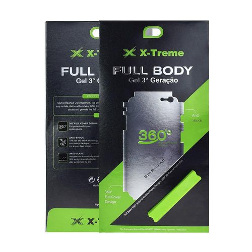 Película Iphone Xs Max Gel 360° Frente e Verso Full Body - Anti Impacto