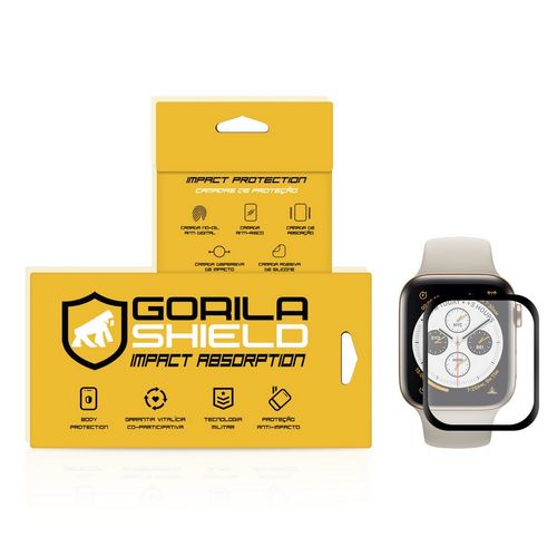 Película Nano Gel Dupla com Bordas Pretas para Apple Watch 44mm - Gorila Shield