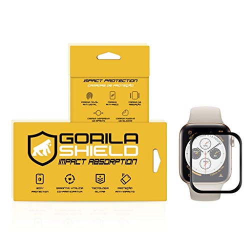 Tudo sobre 'Película Nano Gel Dupla com Bordas Pretas para Apple Watch 44mm - Gorila Shield'