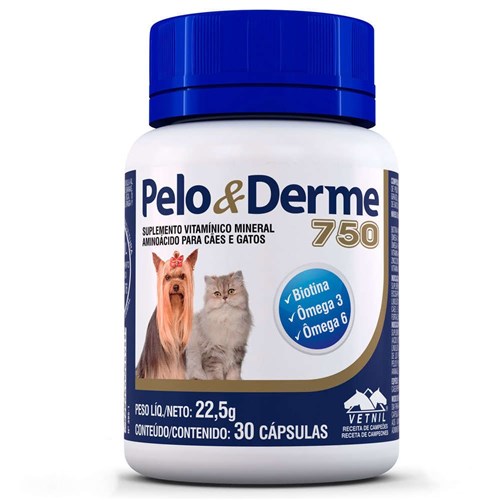 Pelo & Derme 750 C/ 30 Cápsulas