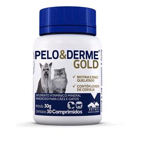 Pelo & Derme Gold para Cães 30 Comprimidos