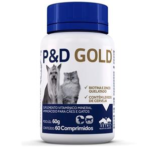 Pelo & Derme Gold para Cães 60 Comprimidos