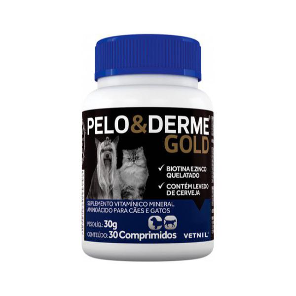 Pelo e Derme Gold 30 Comprimidos - Vetnil