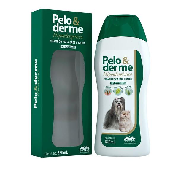 Pelo e Derme Shampoo Hipoalergênico Cães e Gatos 320ml - Vetnil
