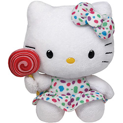 Tudo sobre 'Pelúcia Beanie Babies Hello Kitty Lolly Pop - DTC'