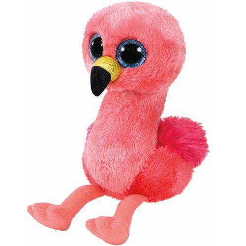 Tudo sobre 'Pelúcia Beanie Boos Ty Gilda The Flamingo Dtc 15cm'