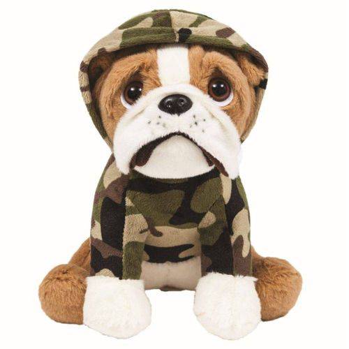 Tudo sobre 'Pelúcia Buba Toys Cachorro Bulldog Militar - 7965'