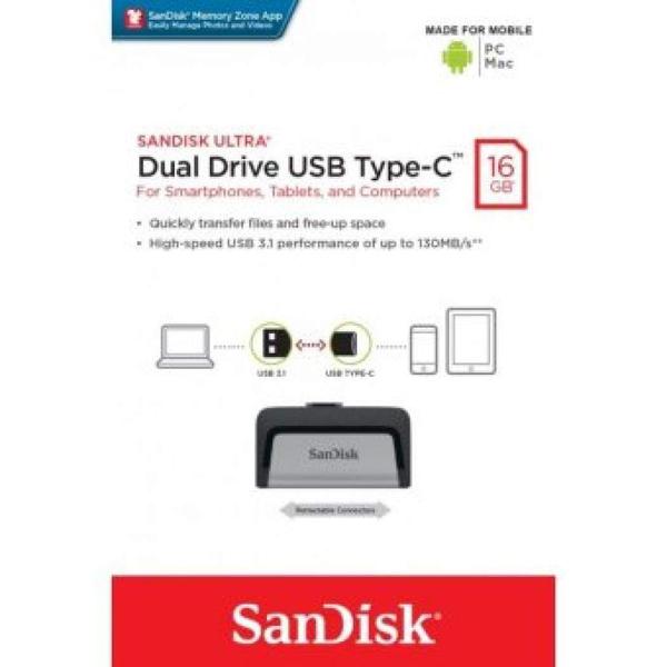 Pen Drive 16gb Dual Drive TC Usb e Micro-Usb Sandisk