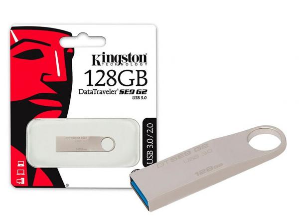 Pen Drive 128gb DTSE9G2/128GB Datatraveler USB 3.0 SE9 G2 Prata Kingston