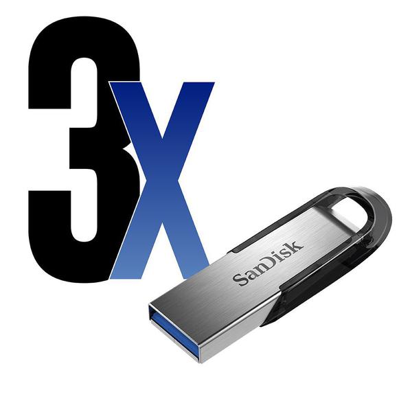 Pen Drive 128GB USB Ultra Flair 3.0 SanDisk 3un