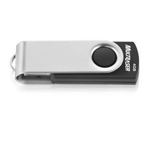 Pen Drive 4GB Multilaser Twist Preto USB 2.0 PD586