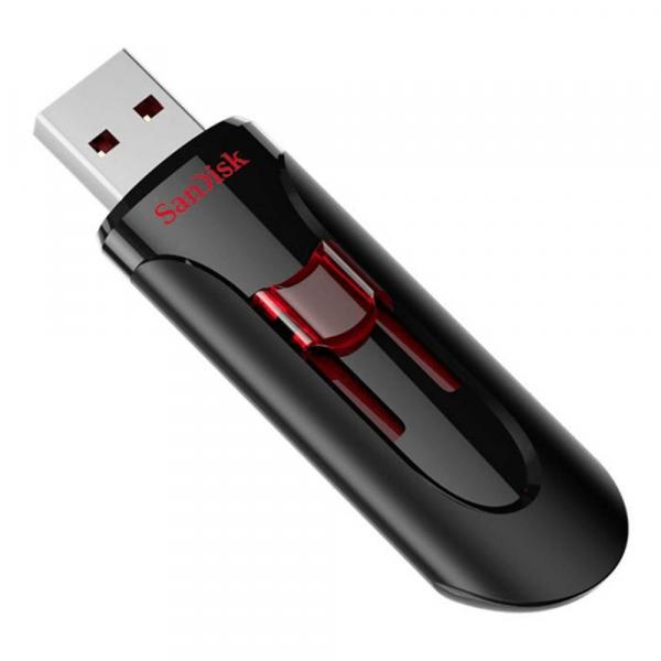Pen Drive 64 Gb Z600 Cruzer Glide USB 3.0 Preto - Sandisk