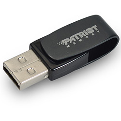 Pen Drive 64GB - Patriot - Axle USB 2.0 Cinza