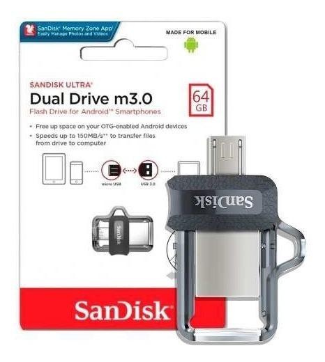 Pen Drive 64gb Sandisk Ultra Dual Drive Usb 3.0