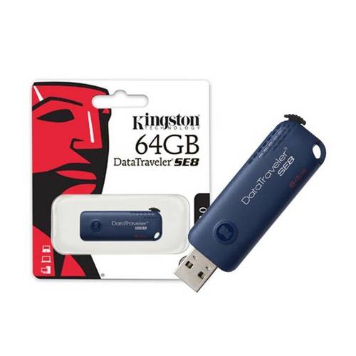Tudo sobre 'Pen Drive 64gb Usb 2.0 Datatraveler Se8 Azul - Kingston'