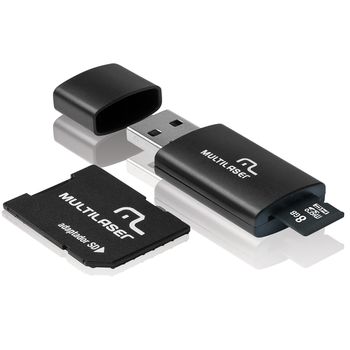 Pen Drive + Adaptador SD + Cartão Memória Classe 4 8GB MC058 - Multilaser