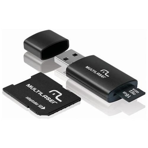 Pen Drive + Adaptador Sd + Cartão Micro Sd 16gb - Multilaser