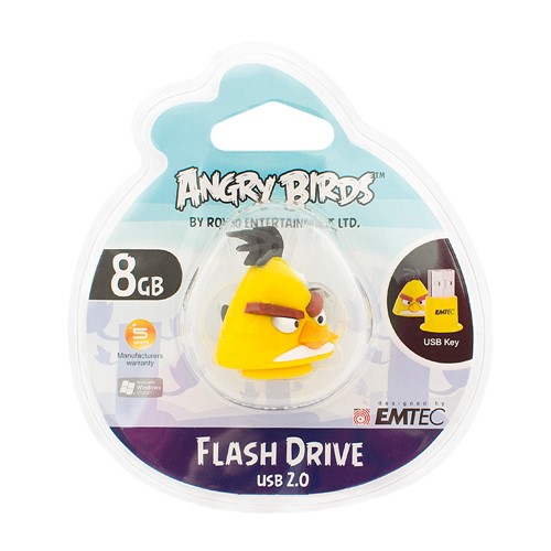Pen Drive Angry Birds 8GB Amarelo (Yellow)