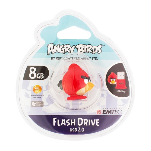 Tudo sobre 'Pen Drive Angry Birds 8GB Vermelho (Red)'