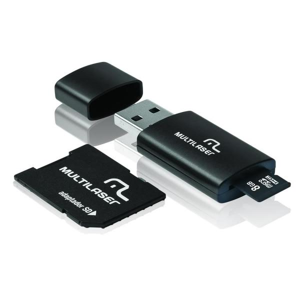 Pen Drive / Cartão de Memoria 8GB 3 em 1 Multilaser