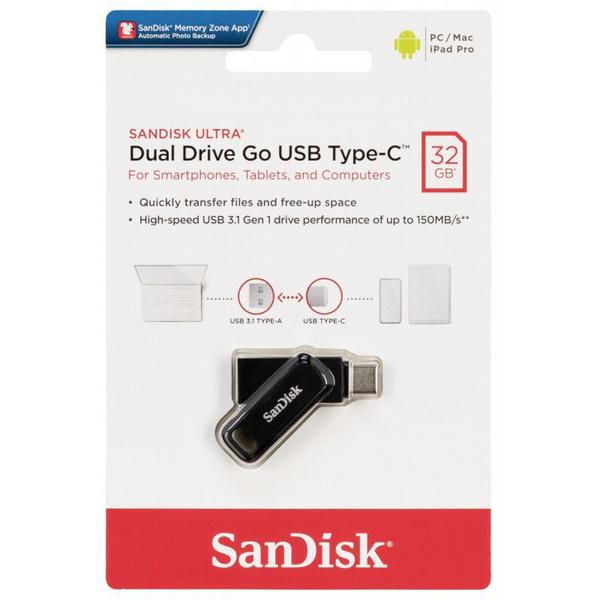 Pen Drive 32gb Dual Drive TC Usb e Micro-Usb Sandisk
