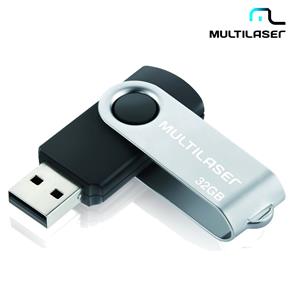 Pen Drive 32GB Twist USB Preto PD589 - Multilaser